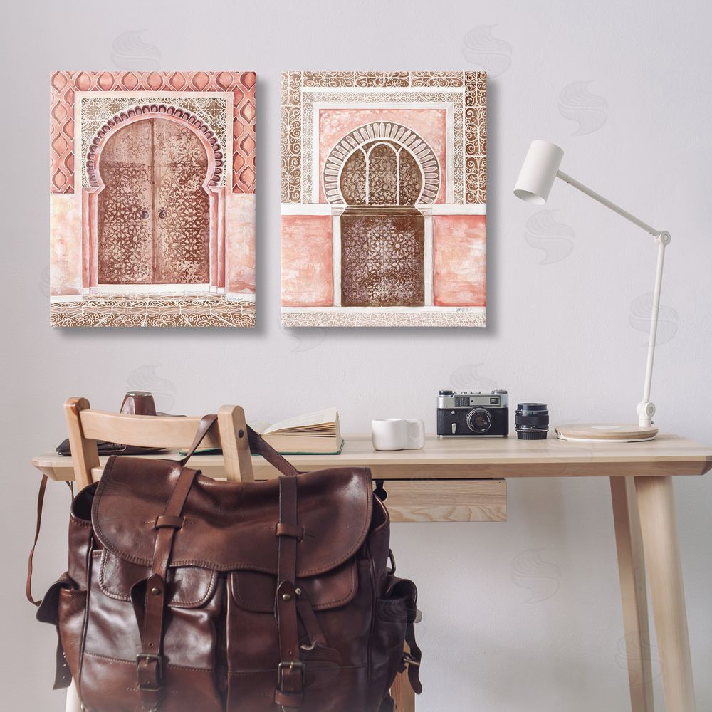 Yvette St. Amant Moroccan Tiled Alcoves Canvas Wall Art Print in Room