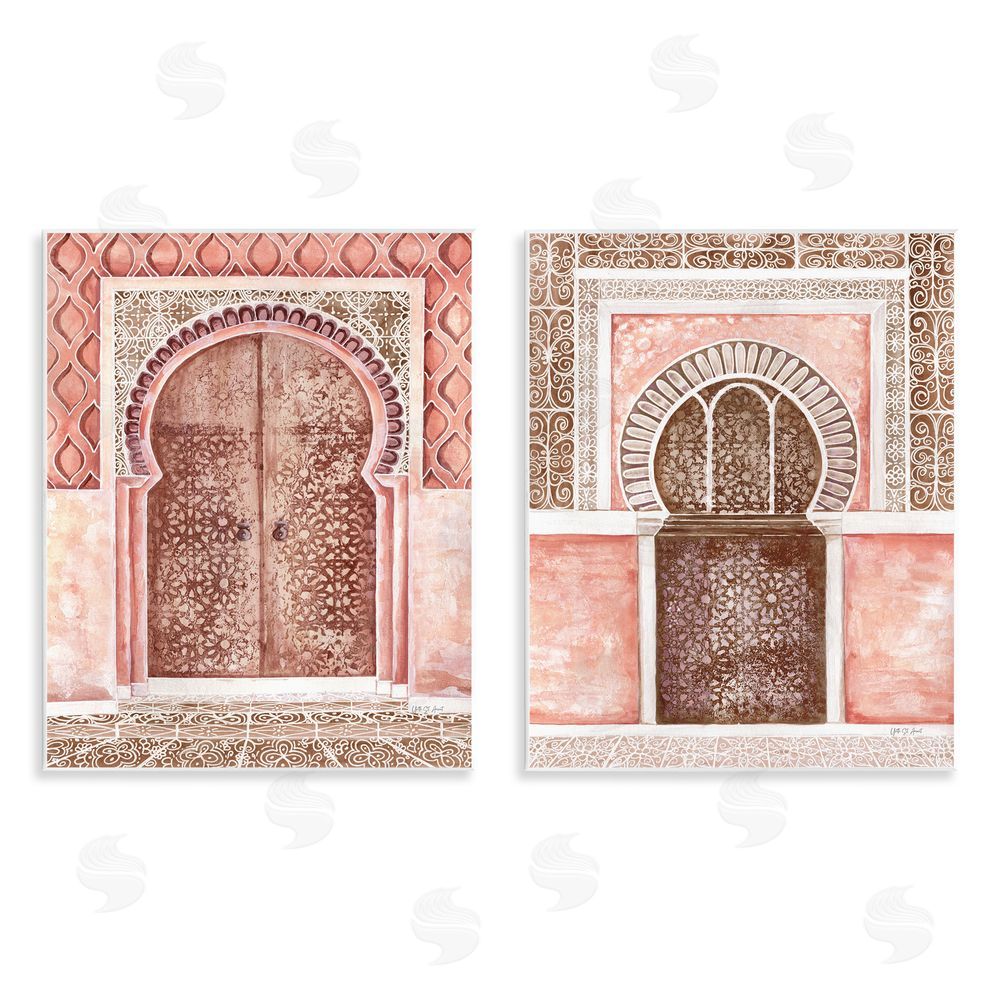 Yvette St. Amant Moroccan Tiled Alcoves Wooden Wall Plaque Art Print