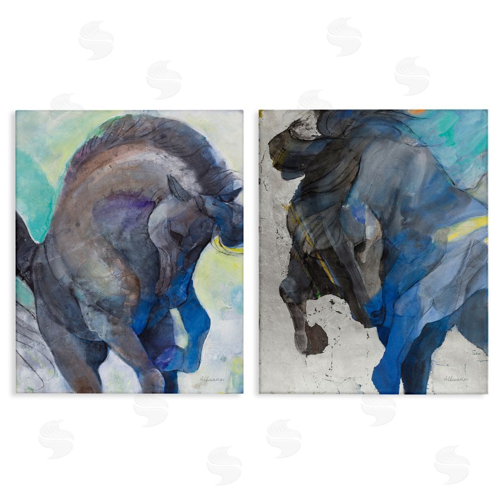 Albena Hristova Bucking Horse Joyful Play Canvas Wall Art Print