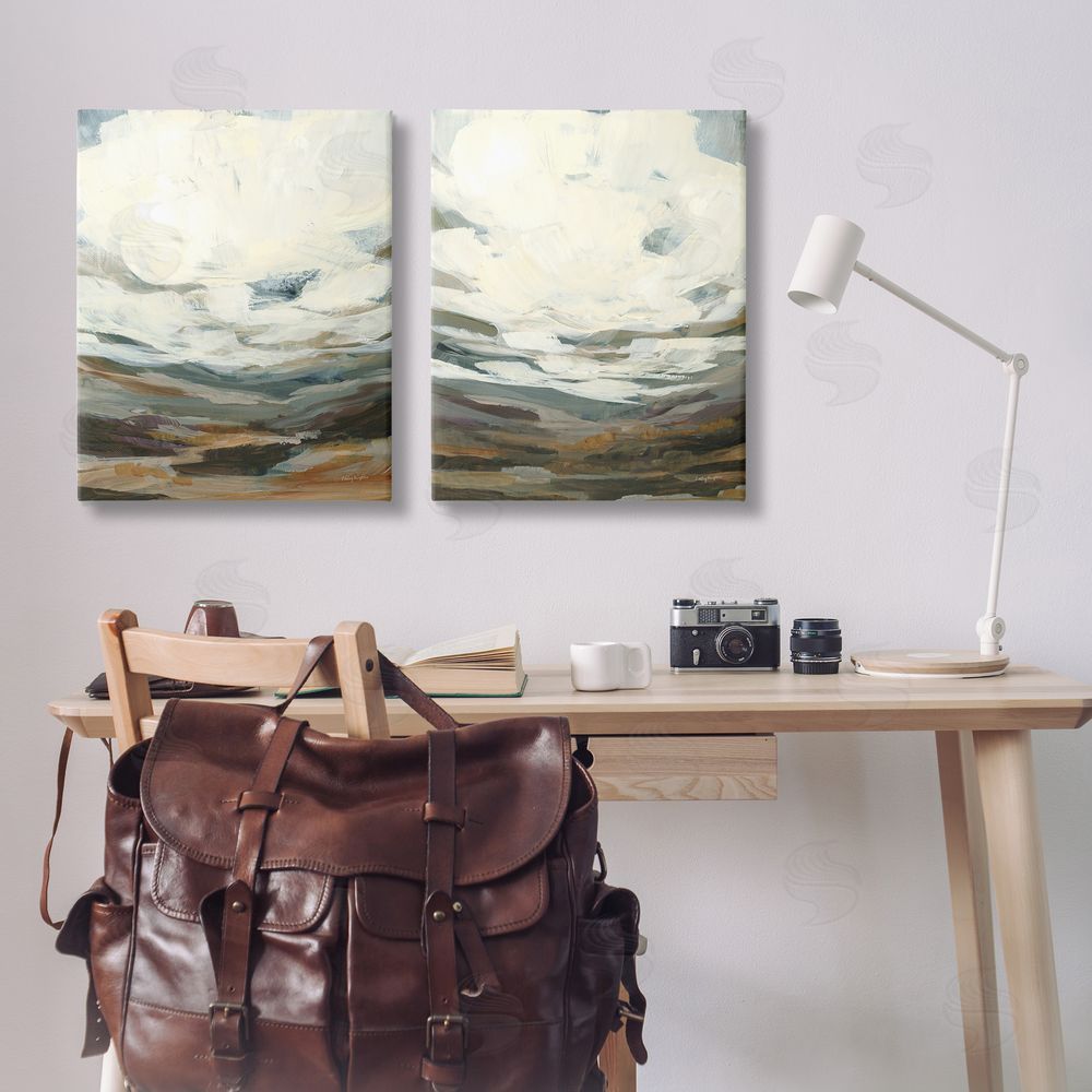 Haley Knighten Overcast Timber Thicket  Canvas Wall Art Print in Room