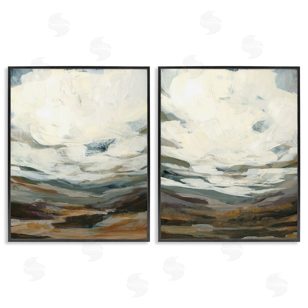 Haley Knighten Overcast Timber Thicket  Black Framed Giclee Wall Art Print