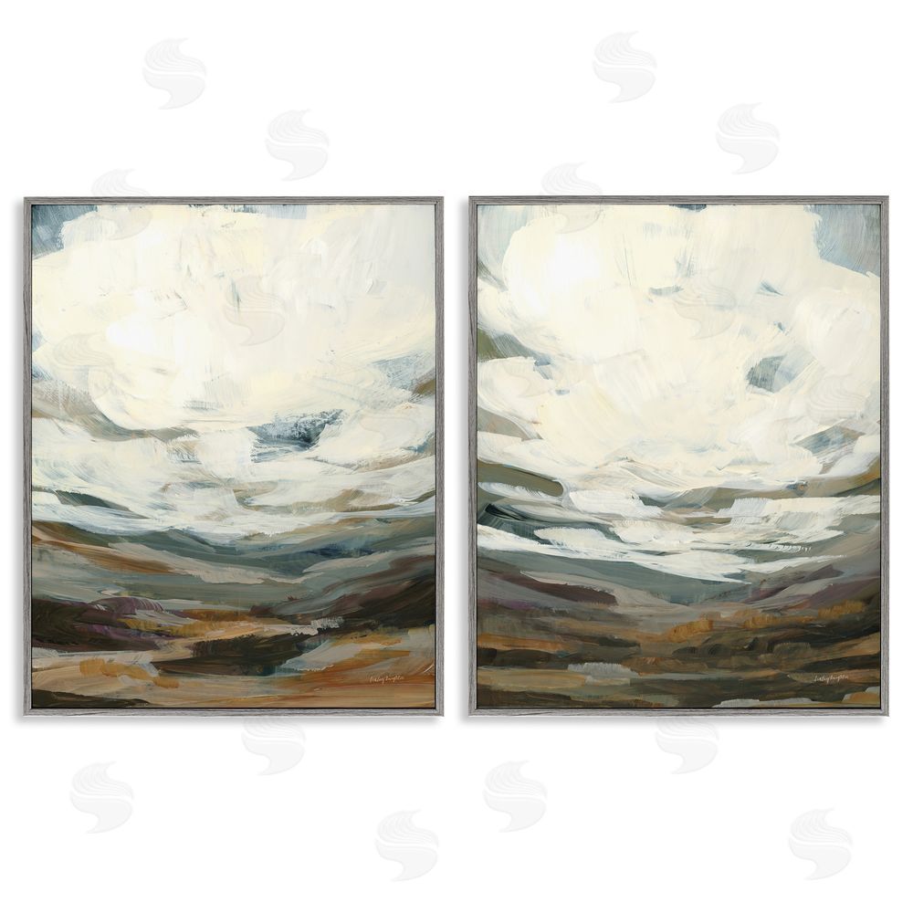 Haley Knighten Overcast Timber Thicket  Gray Framed Giclee Wall Art Print
