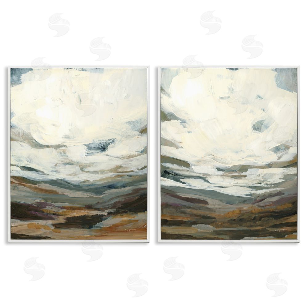 Haley Knighten Overcast Timber Thicket  White Framed Giclee Wall Art Print