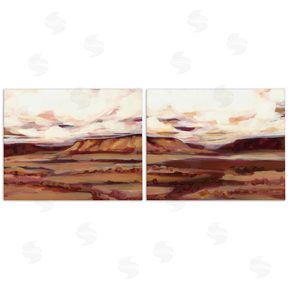 Haley Knighten Mauve Mesa Abstract Landscape  Canvas Wall Art Print