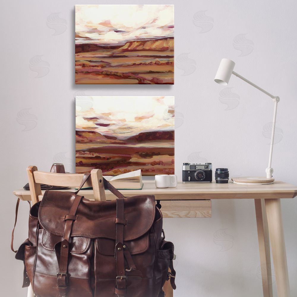 Haley Knighten Mauve Mesa Abstract Landscape  Canvas Wall Art Print in Room