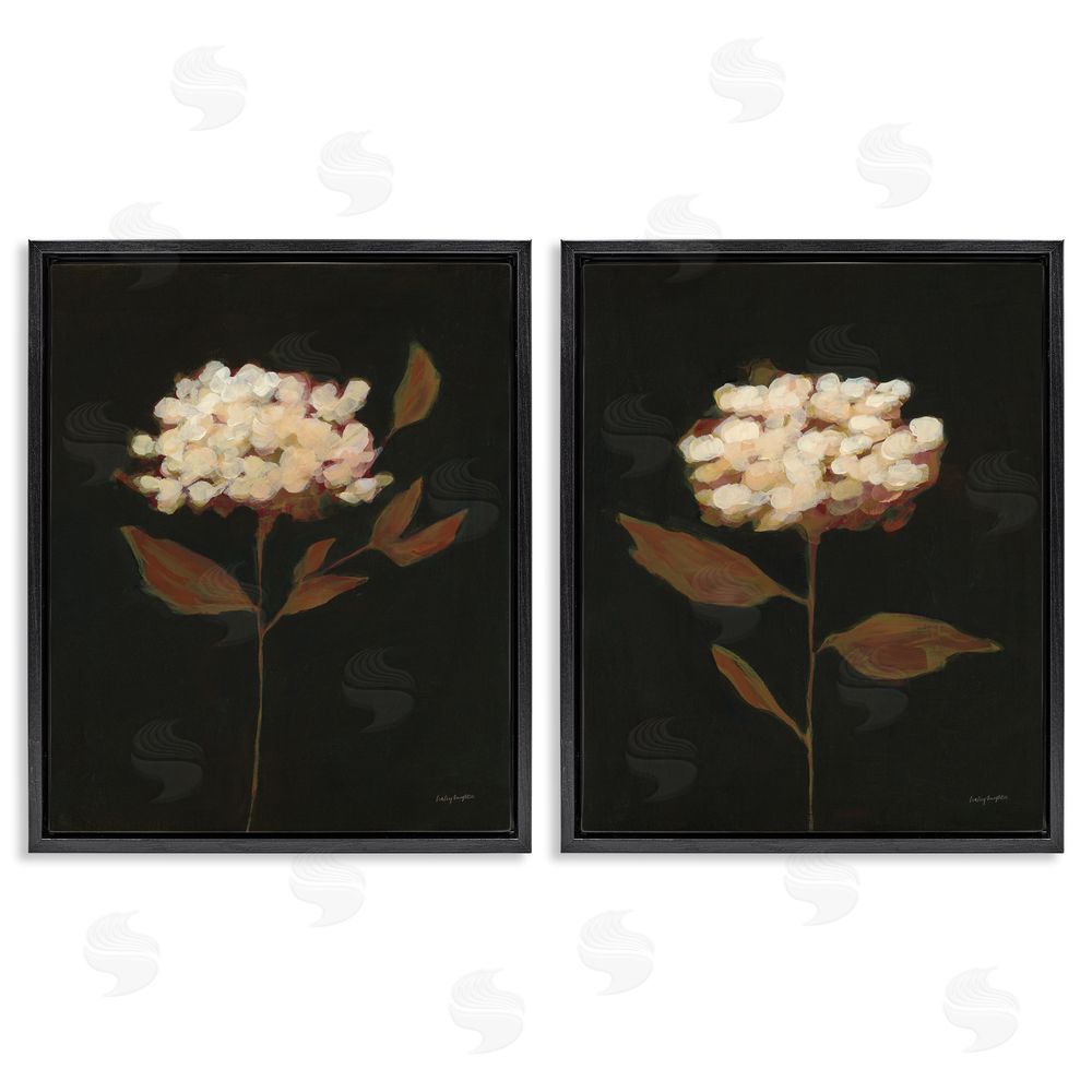 Haley Knighten Solitary Bloom Before Fall Black Floating Frame Canvas Wall Art Print