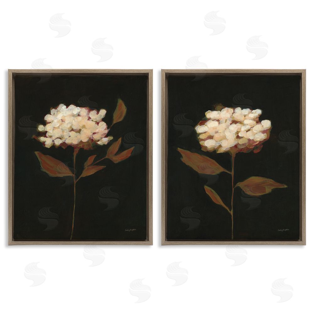 Haley Knighten Solitary Bloom Before Fall Brown Floating Frame Canvas Wall Art Print