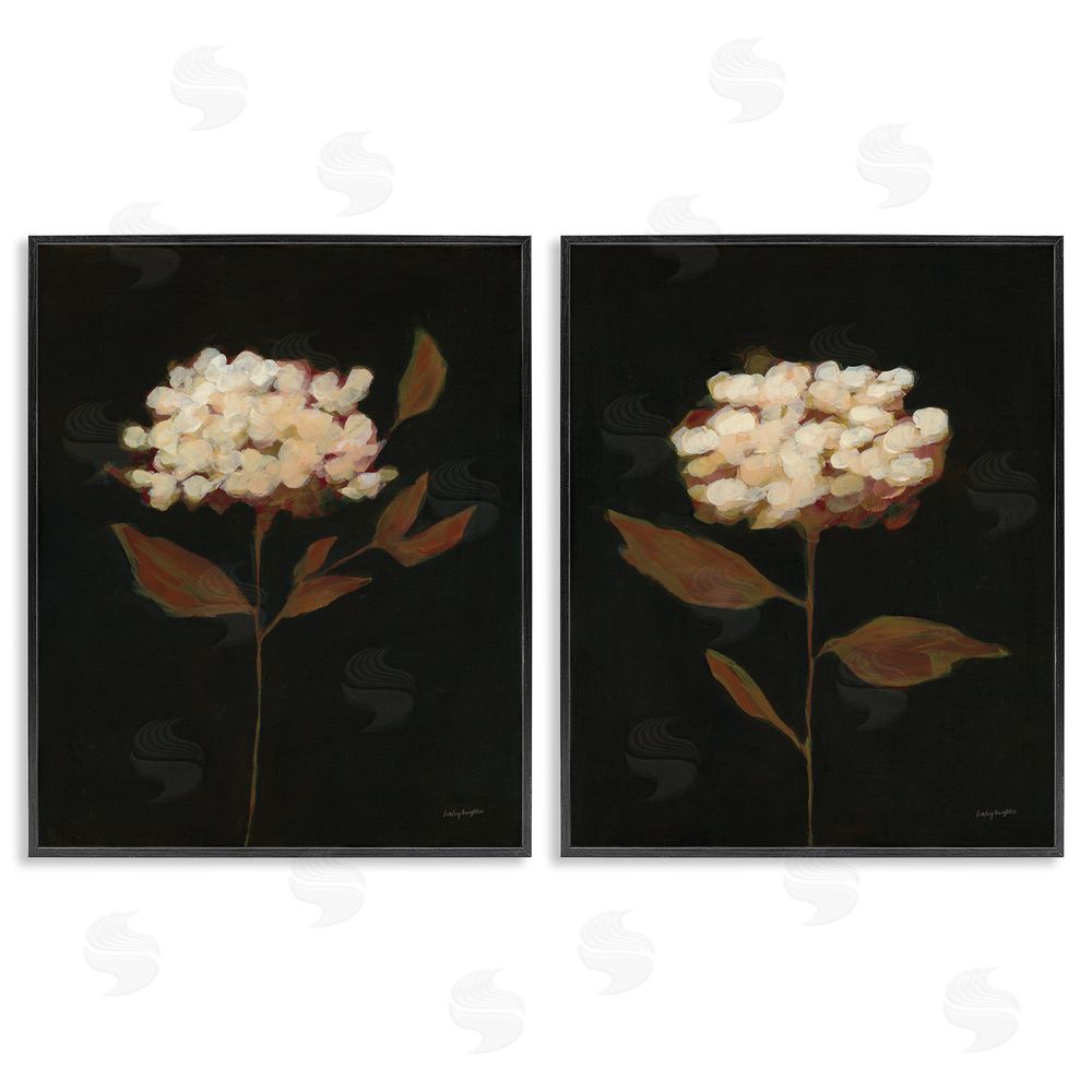 Haley Knighten Solitary Bloom Before Fall Black Framed Giclee Wall Art Print