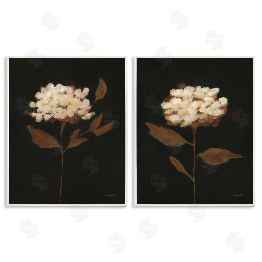 Haley Knighten Solitary Bloom Before Fall White Framed Giclee Wall Art Print