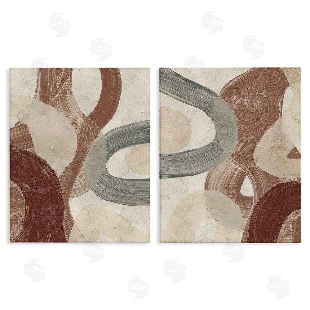 June Erica Vess Curvy Abstract Swirls  Canvas Wall Art Print