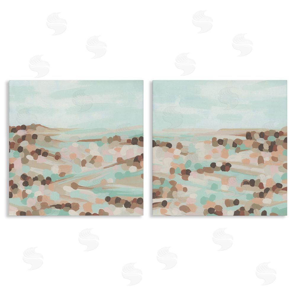 June Erica Vess Mint Pastel Abstract Vista  Canvas Wall Art Print