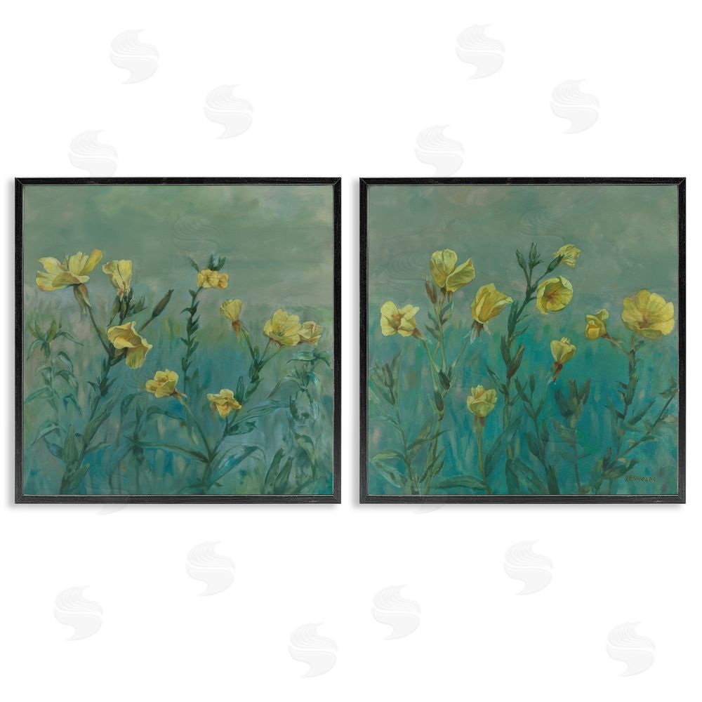 Graham Reynolds Evening Primrose Flower Unfurling Black Framed Giclee Wall Art Print