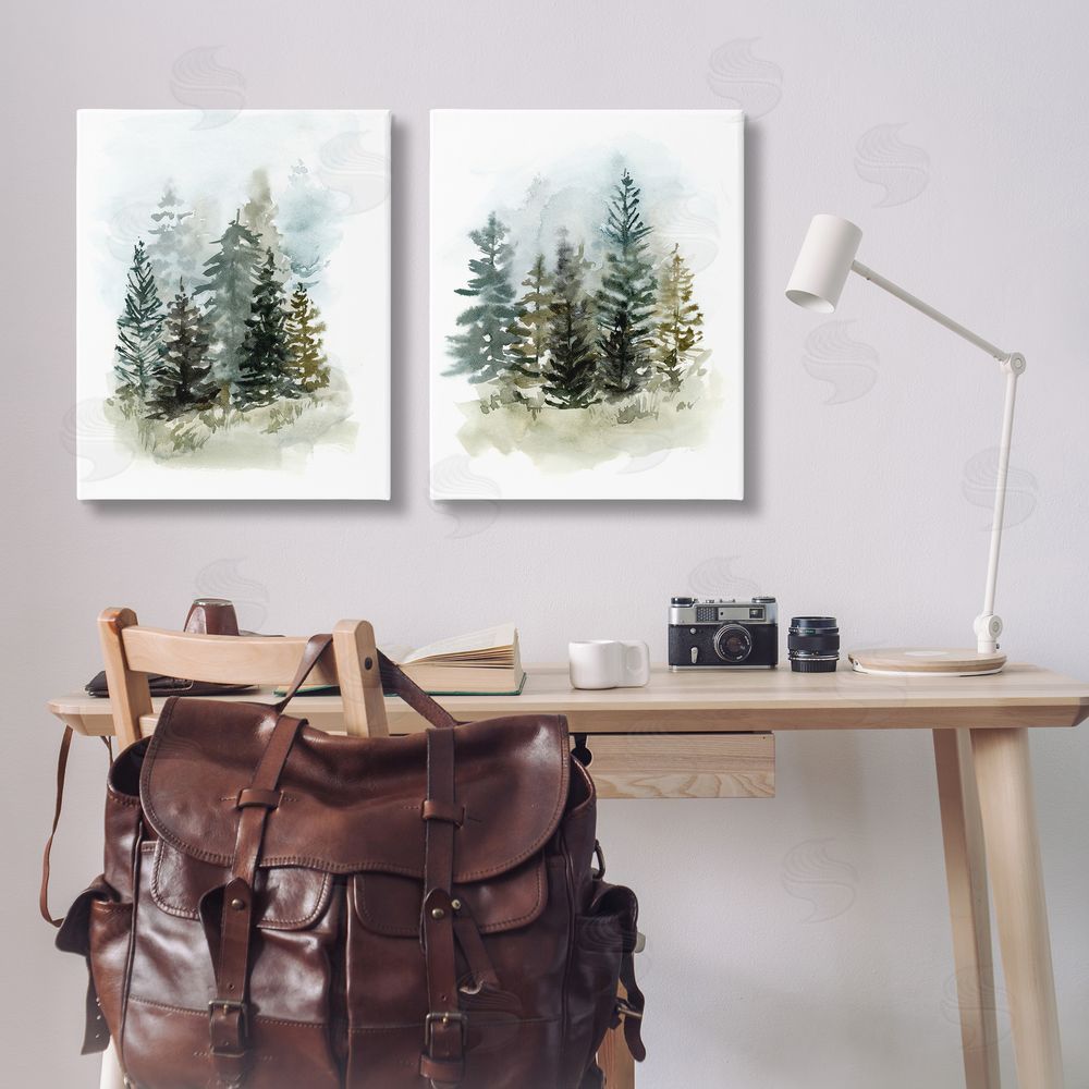 Victoria Barnes Pine Trees Forest  Grove  Canvas Wall Art Print in Room