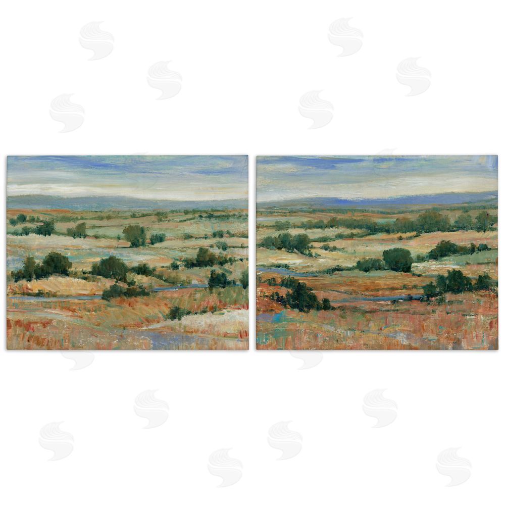 Tim O'Toole Abstract Farm Field Landscape  Canvas Wall Art Print