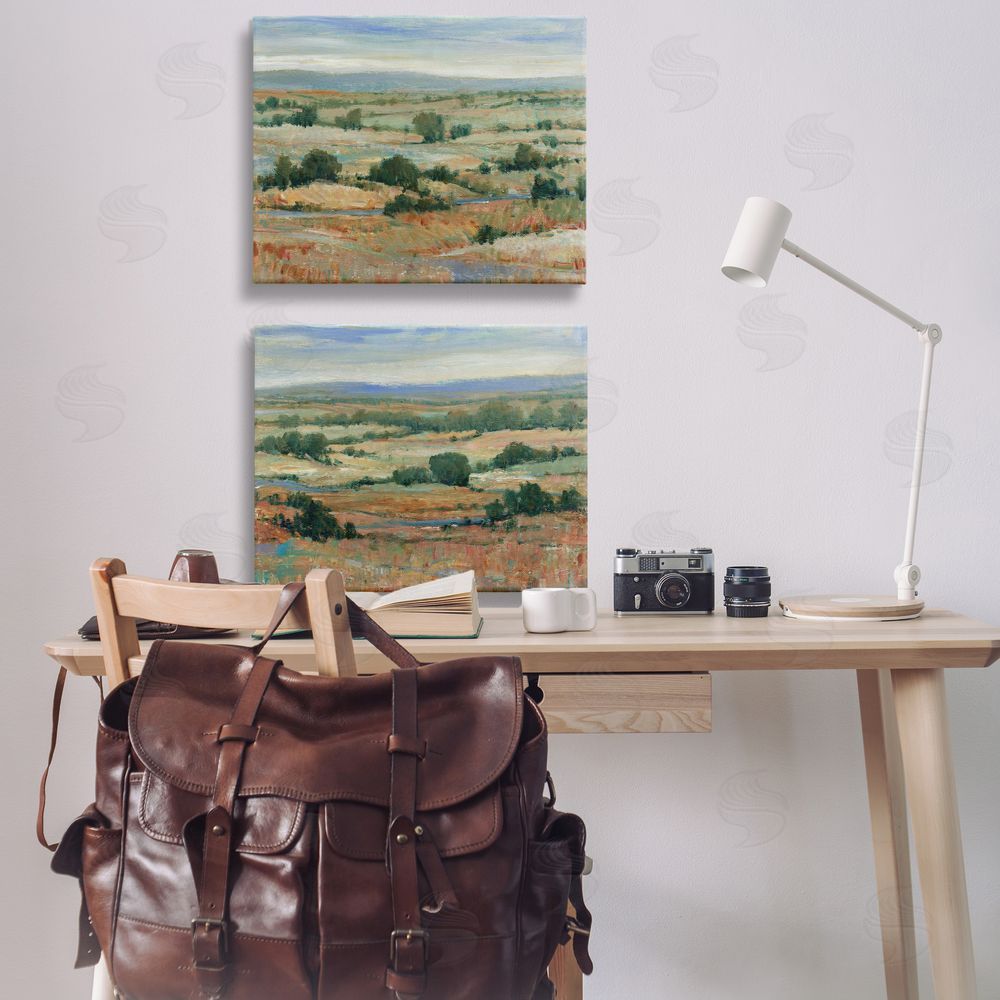 Tim O'Toole Abstract Farm Field Landscape Canvas Wall Art Print in Room