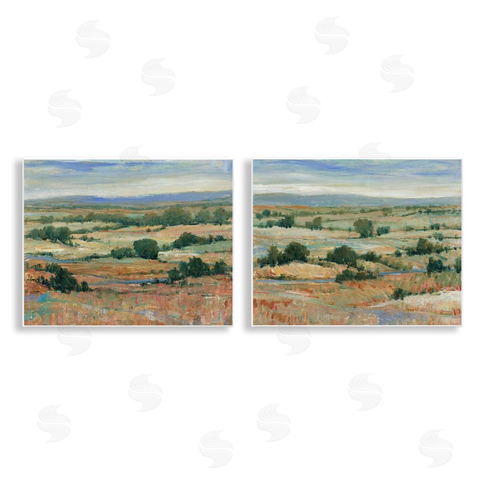 Tim O'Toole Abstract Farm Field Landscape Wooden Wall Plaque Art Print