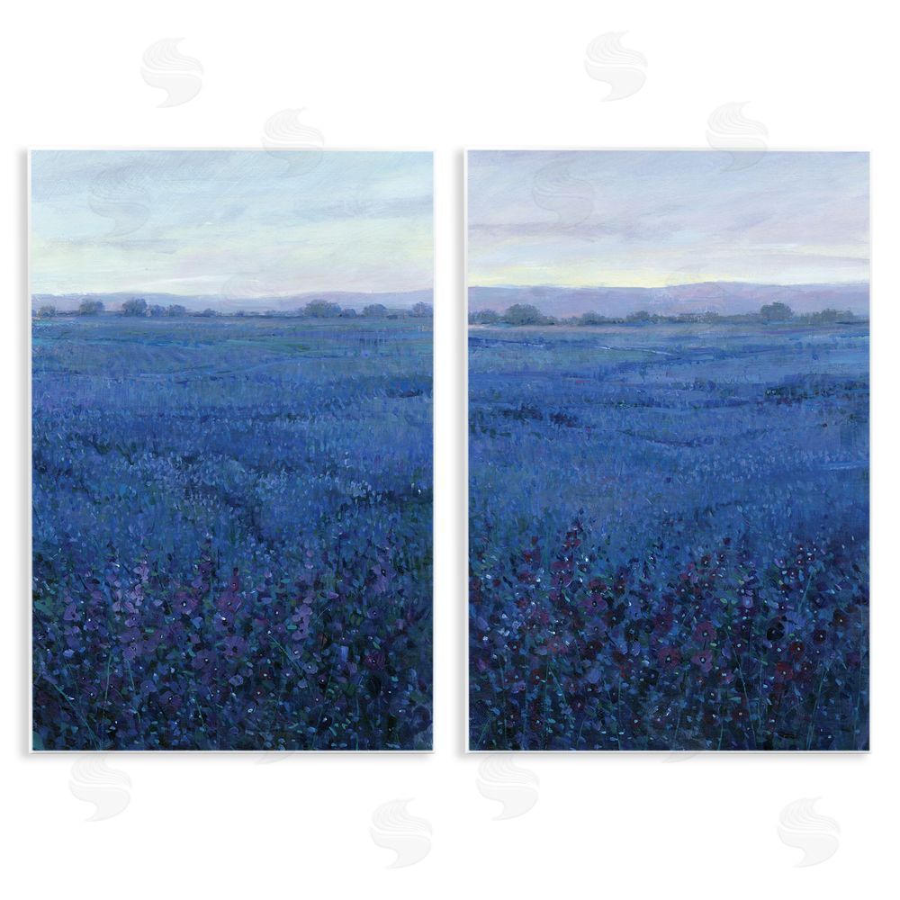 Tim O'Toole Flowering Field Purple Haze Wooden Wall Plaque Art Print