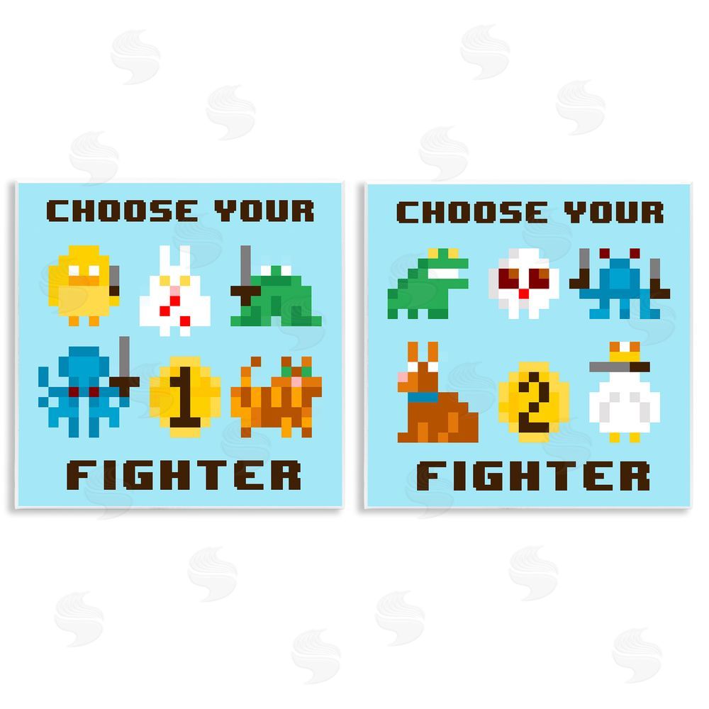 June Erica Vess Choose Your Fighter Game Wooden Wall Plaque Art Print