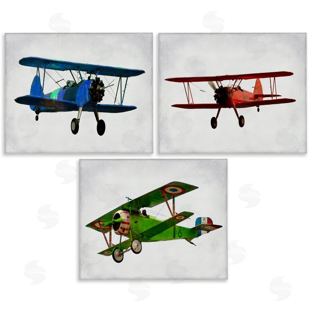 Ashley Calhoun Retro Planes Flight Aircraft Pilots Canvas Wall Art Print