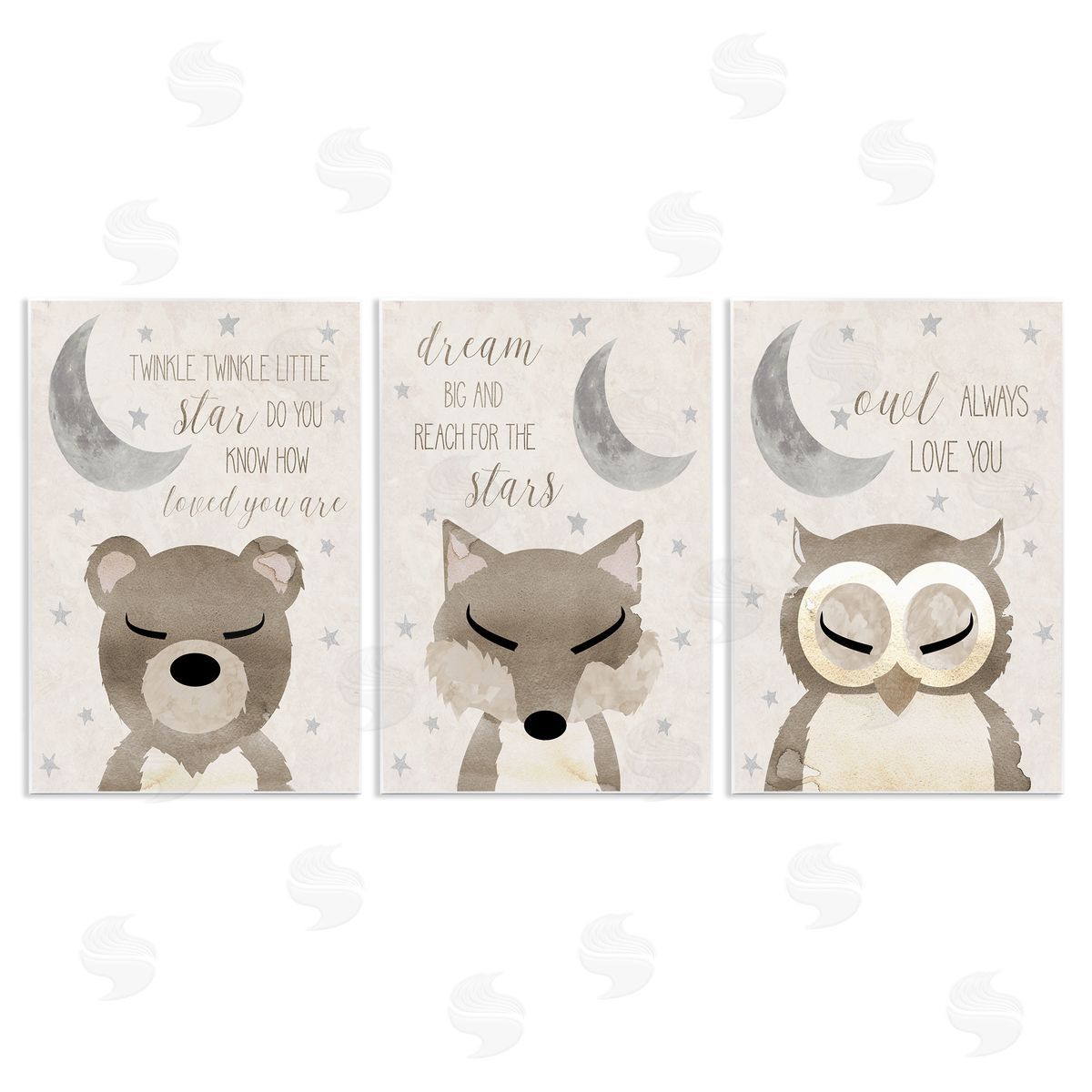 Daniela Santiago Nighttime Animals & Lullabies Wooden Wall Plaque Art Print