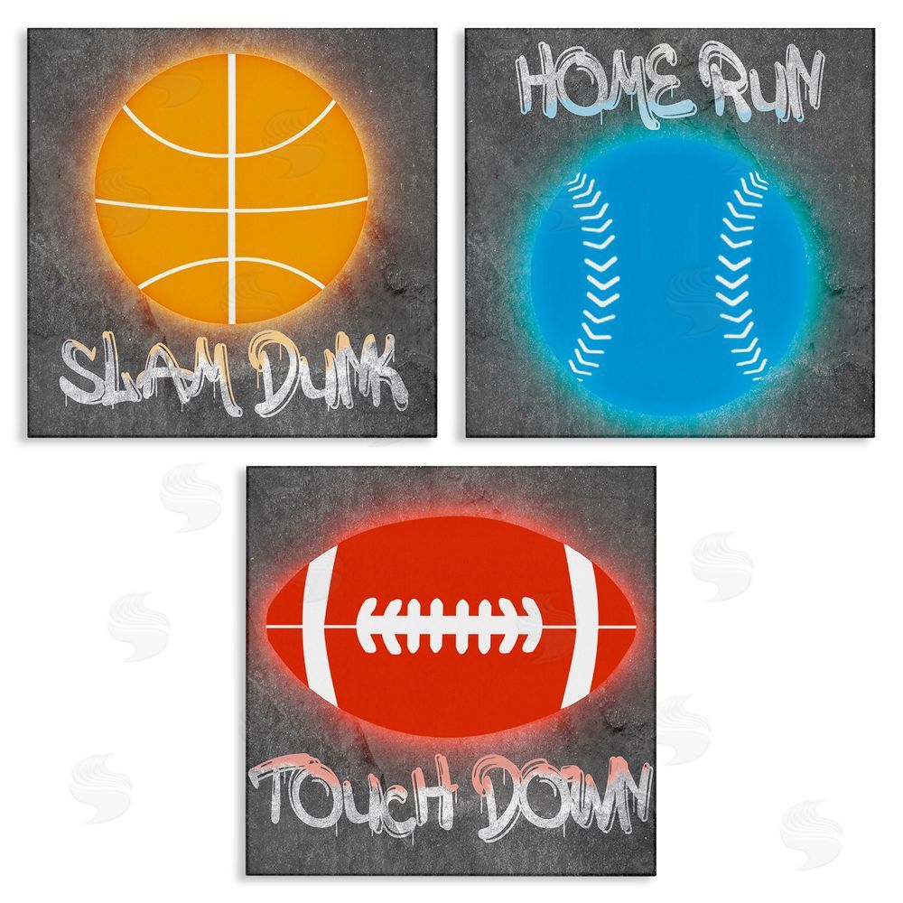 CAD Designs Sports Graffiti Phrases Canvas Wall Art Print