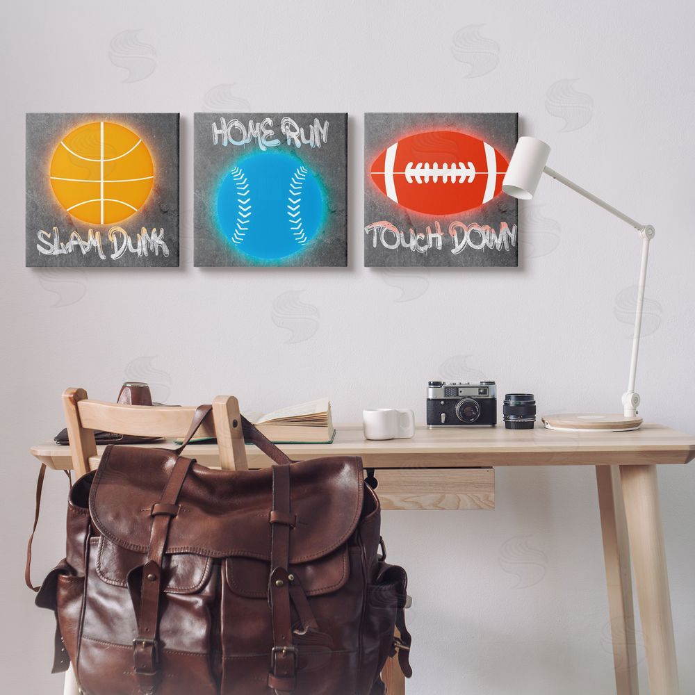 CAD Designs Sports Graffiti Phrases Canvas Wall Art Print in Room