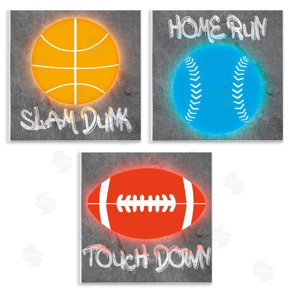 CAD Designs Sports Graffiti Phrases Wooden Wall Plaque Art Print