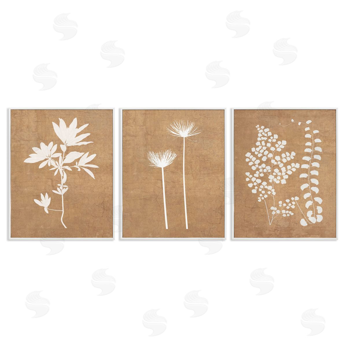 Graffitee Studios Nature Botanical Silhouettes White Framed Giclee Wall Art Print