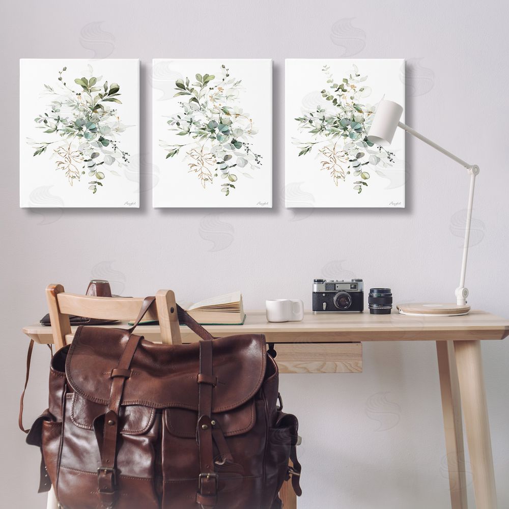 Roozbeh Herbal Botanicals Pattern Canvas Wall Art Print in Room