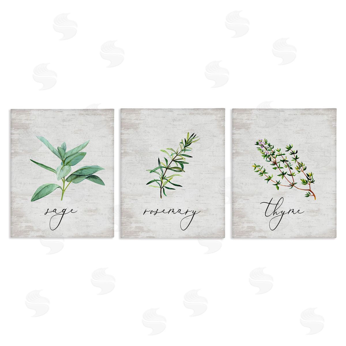 Charming Summer Kitchen Herbs Canvas Wall Art, Home Decor by Lettered and Lined