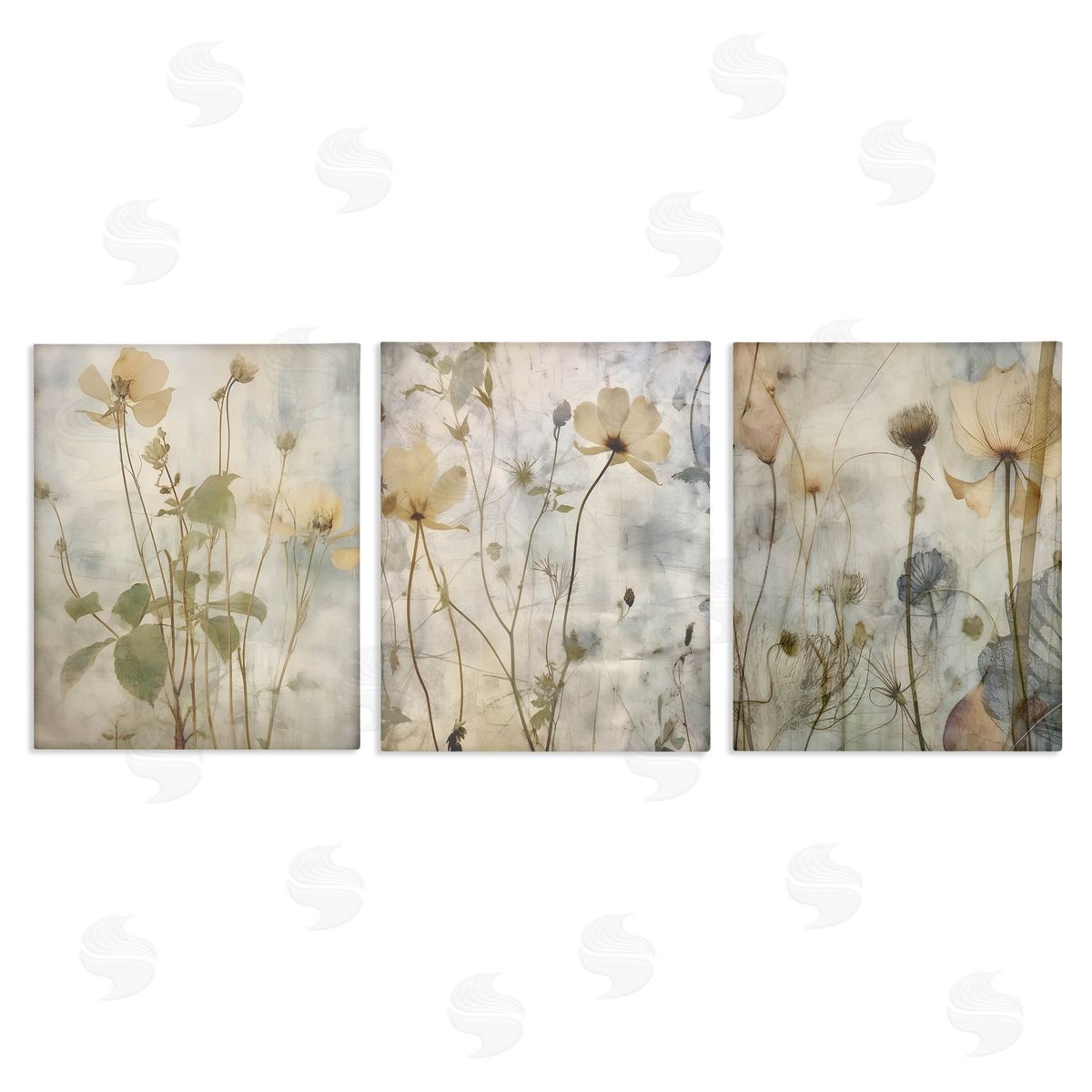 Soft Blooming Botanicals Canvas Wall Art, Home Decor by Lettered and Lined