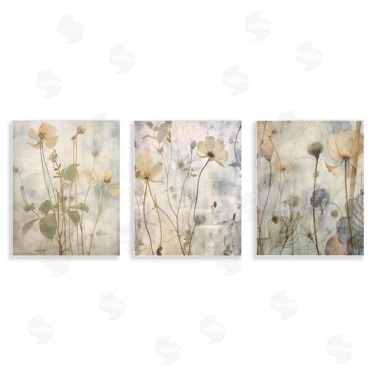 Soft Blooming Botanicals Wood Plaque Wall Art, Home Decor by Lettered and Lined