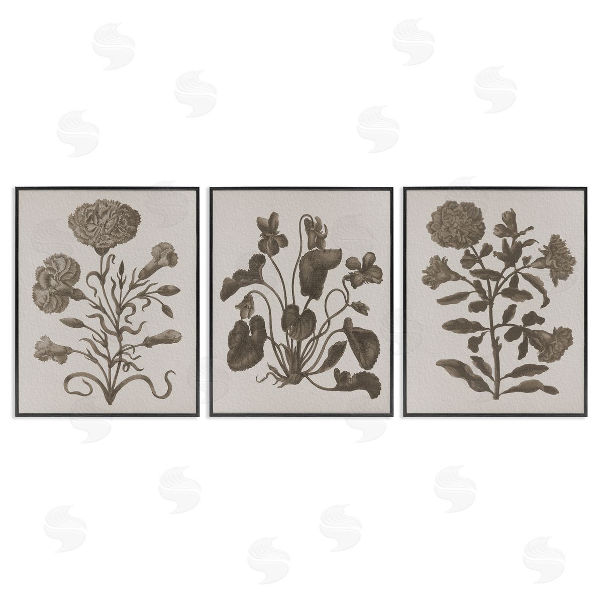 Vintage Country Botanicals Black Frame Print Wall Art, Home Decor by Stupell Studio