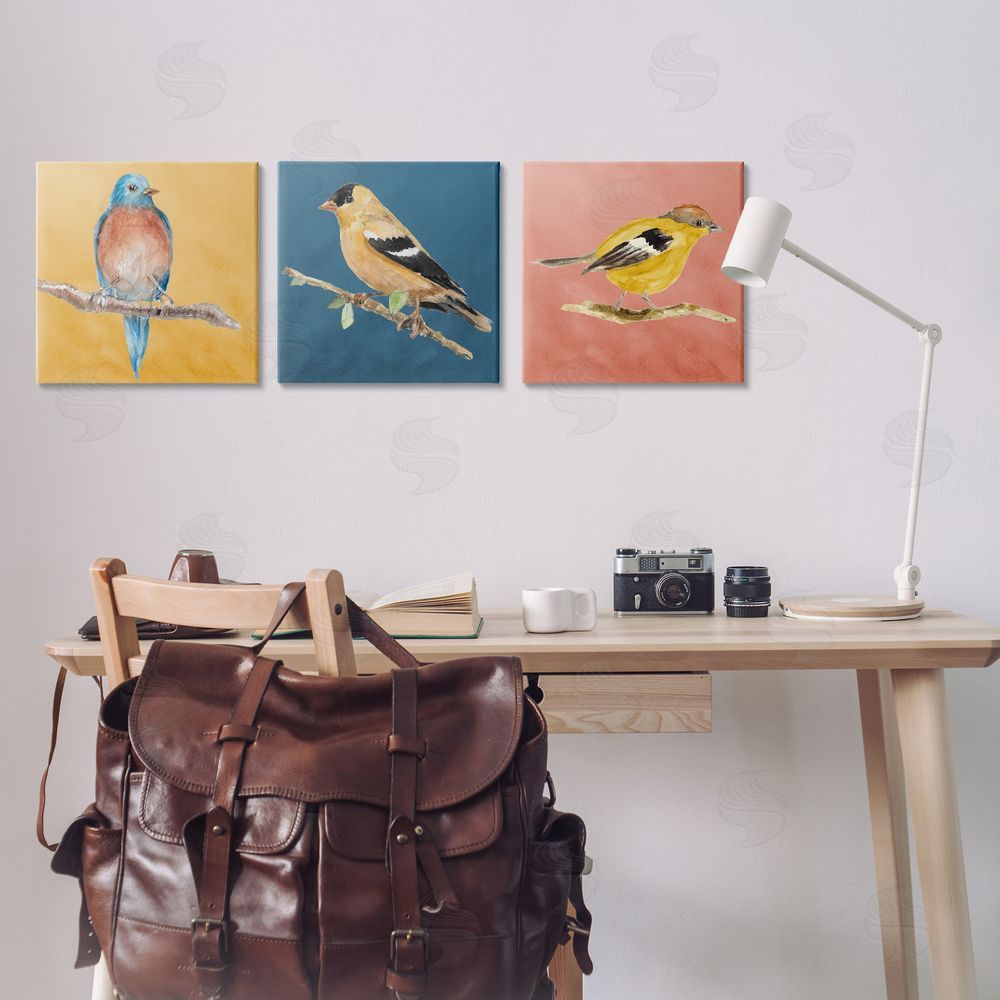 Lanie Loreth Brilliant Birds on Branches Canvas Wall Art Print in Room