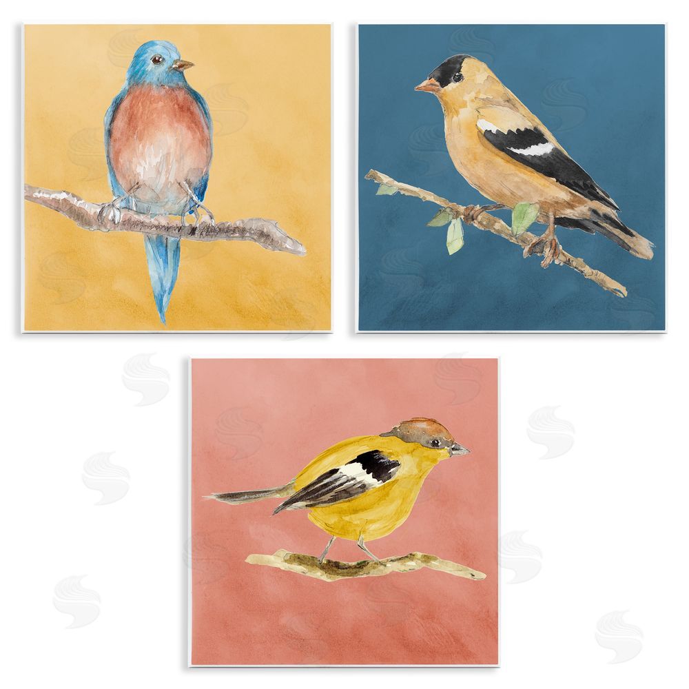 Lanie Loreth Brilliant Birds on Branches Wooden Wall Plaque Art Print