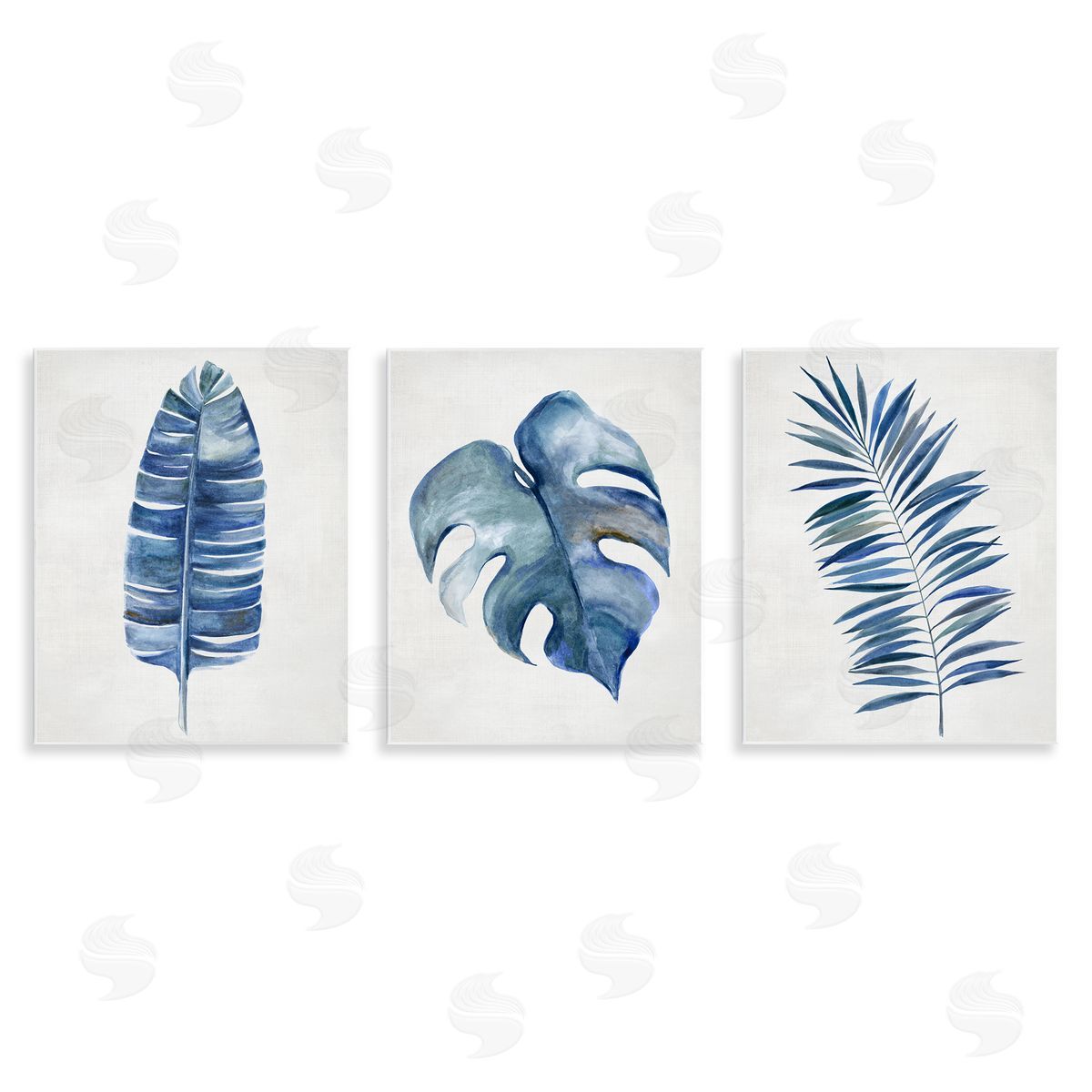 Vintage Tropical Leaves Wood Plaque Wall Art, Home Decor by Hannah Dawson