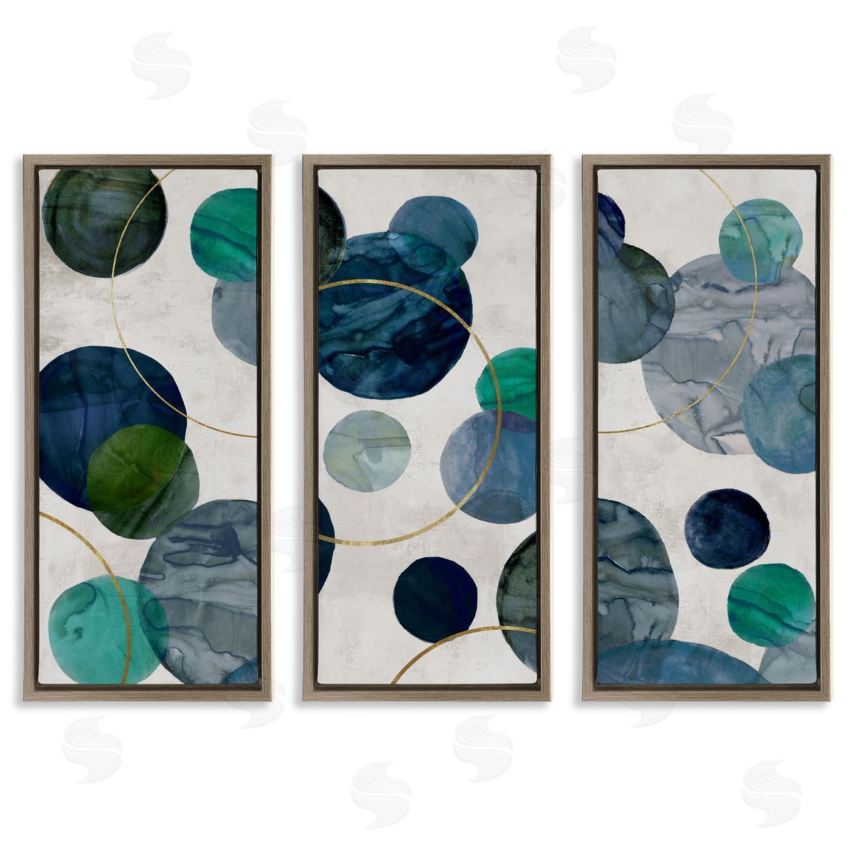 Jacob Q Planetary Circles Abstract Canvas Wall Art Print