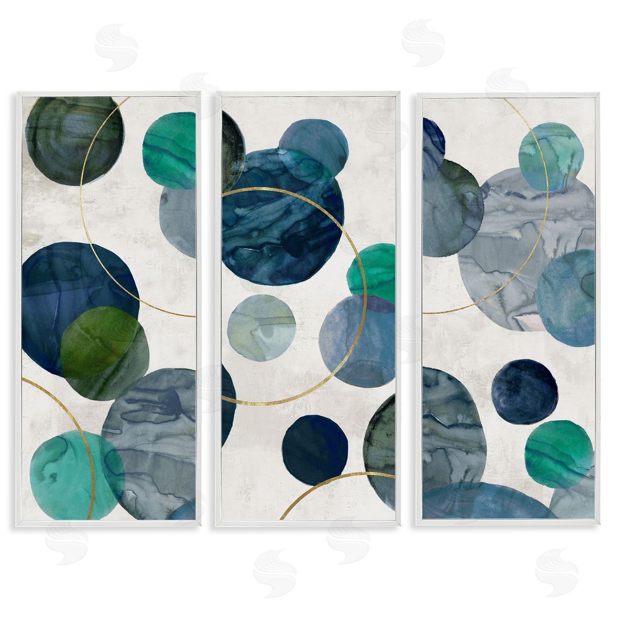 Jacob Q Planetary Circles Abstract Canvas Wall Art Print