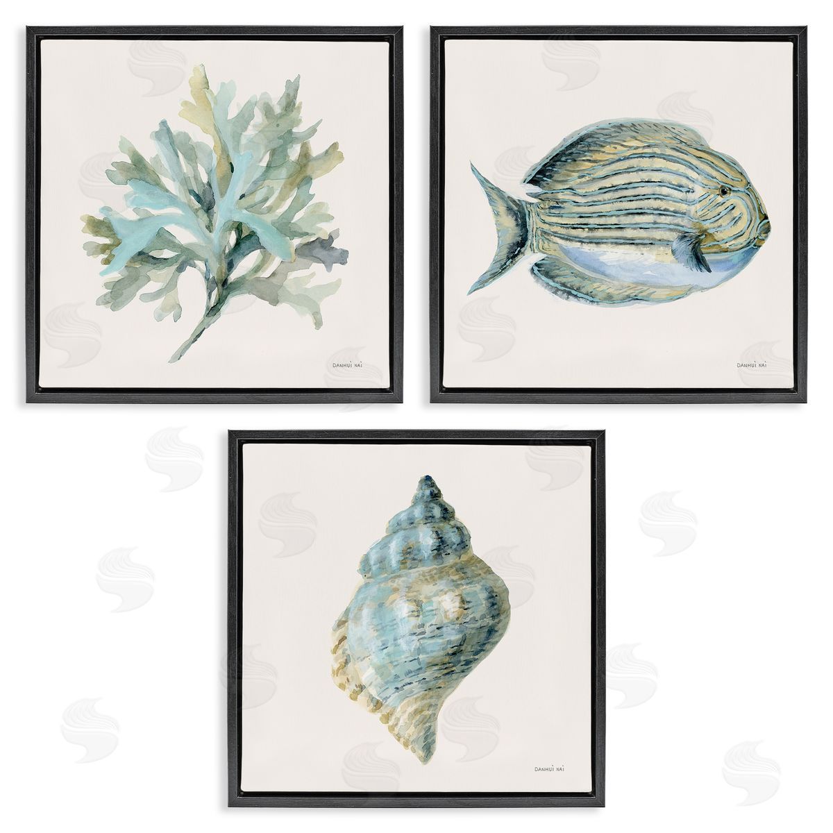 Danhui Nai Coastal Bliss Sea Life Canvas Wall Art Print