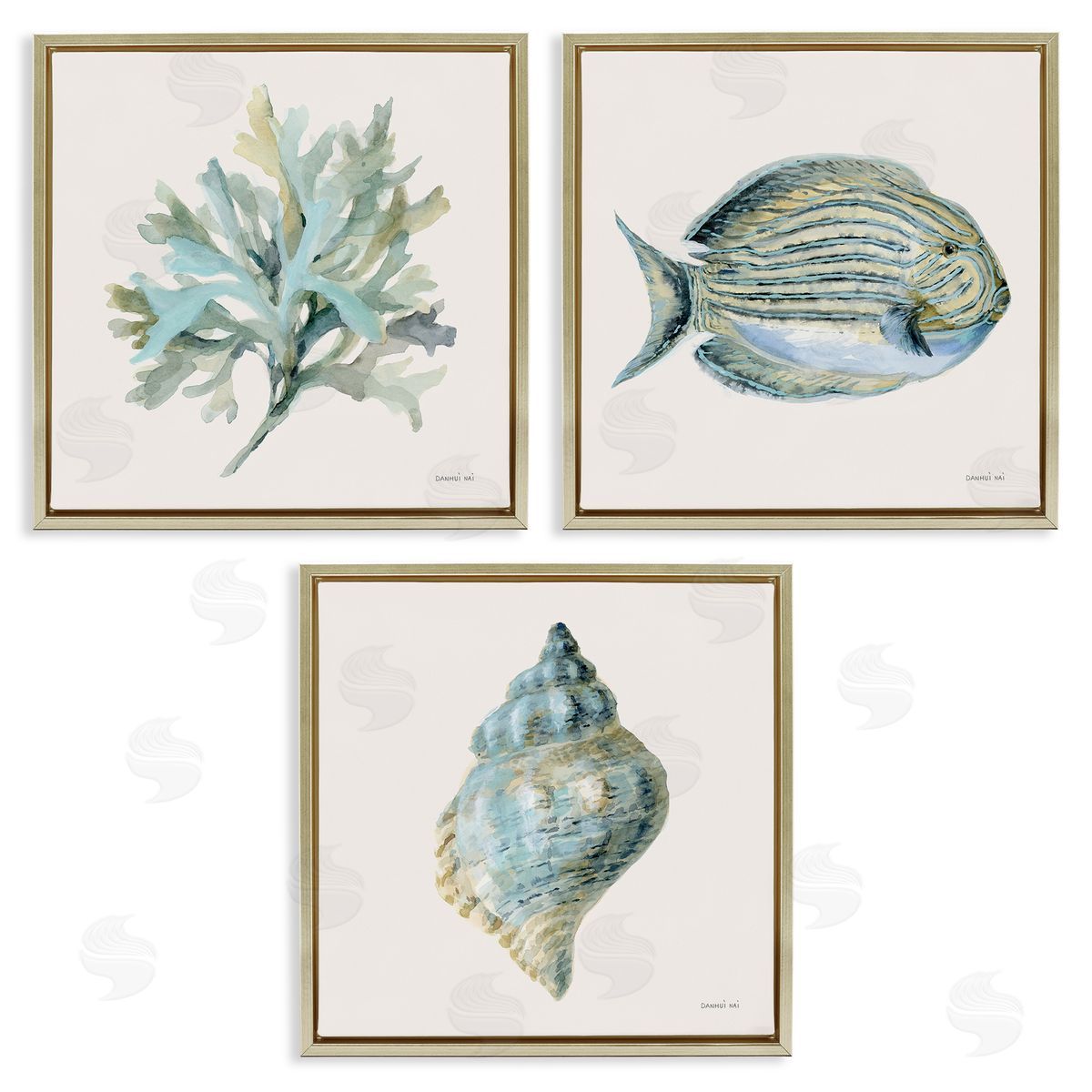 Danhui Nai Coastal Bliss Sea Life Canvas Wall Art Print