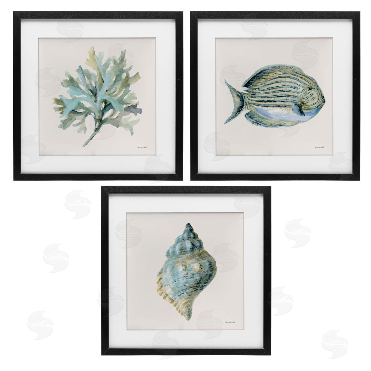 Danhui Nai Coastal Bliss Sea Life Canvas Wall Art Print