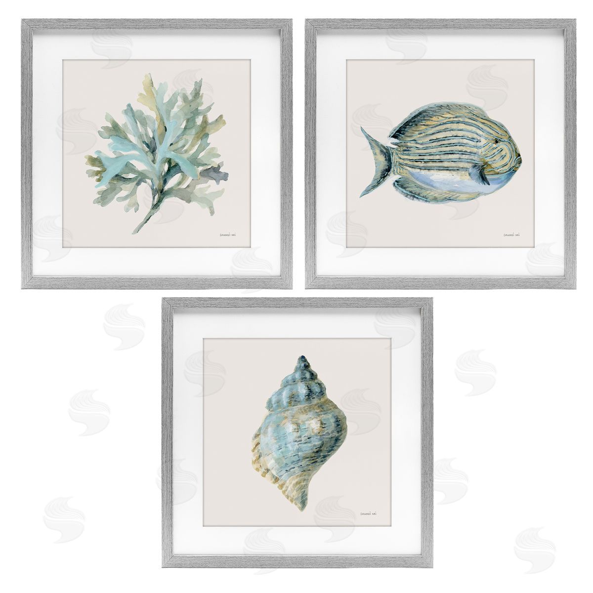 Danhui Nai Coastal Bliss Sea Life Canvas Wall Art Print