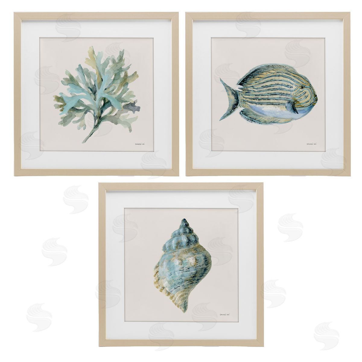 Danhui Nai Coastal Bliss Sea Life Canvas Wall Art Print