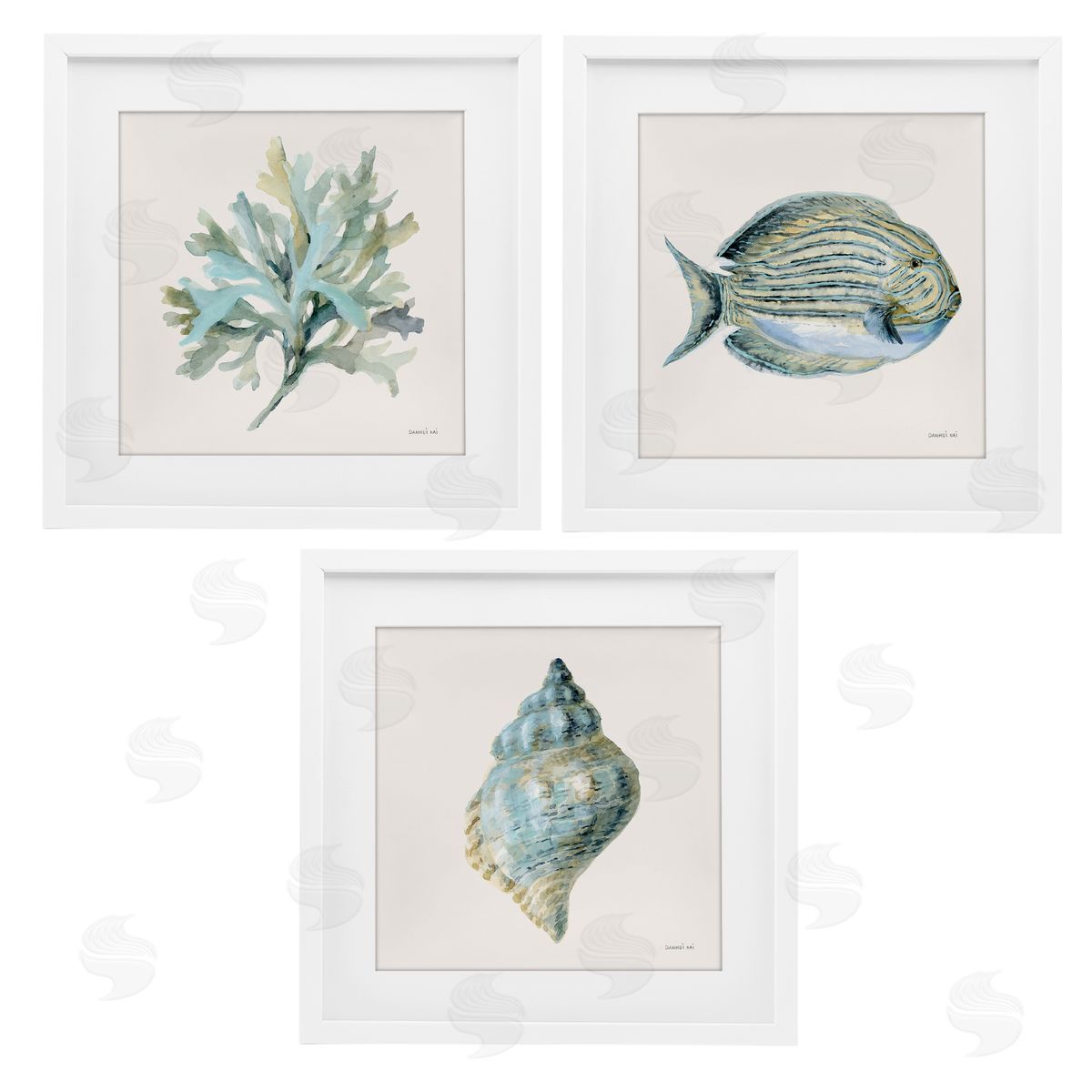 Danhui Nai Coastal Bliss Sea Life Canvas Wall Art Print