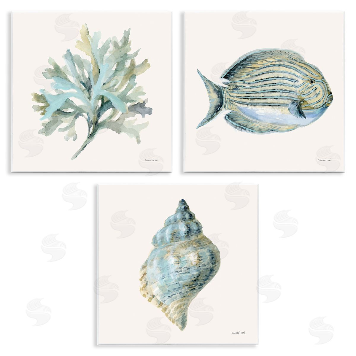 Danhui Nai Coastal Bliss Sea Life Canvas Wall Art Print
