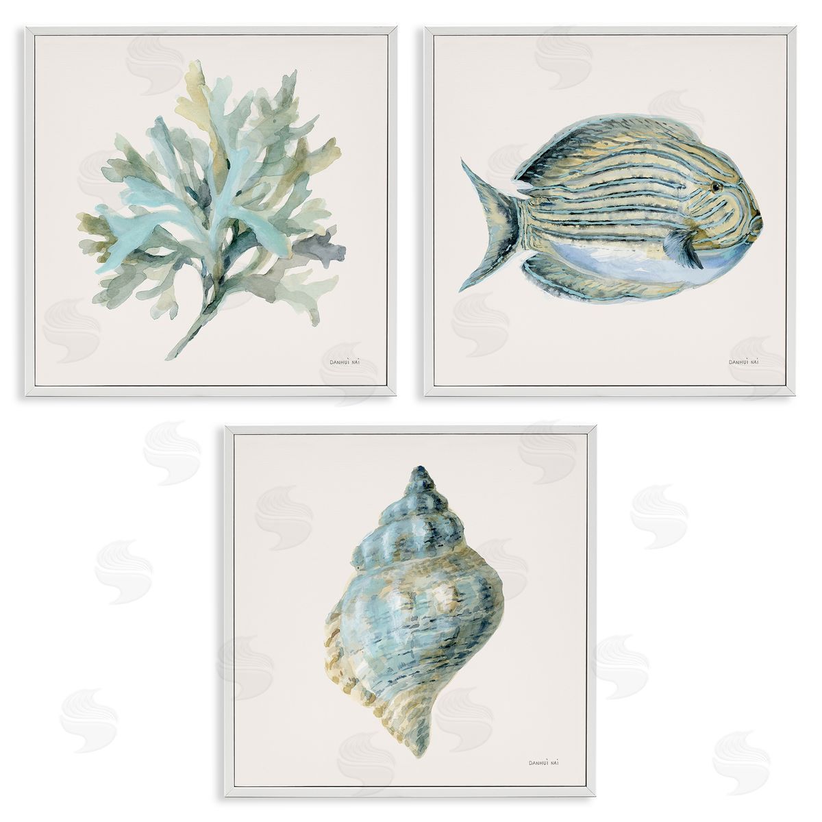 Danhui Nai Coastal Bliss Sea Life Canvas Wall Art Print
