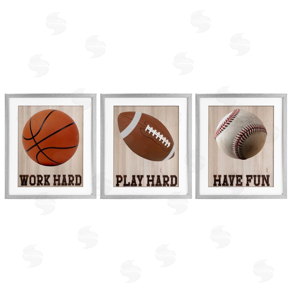 Marcus Prime Motivational Sports Words Gray Framed Print Under Glass Set