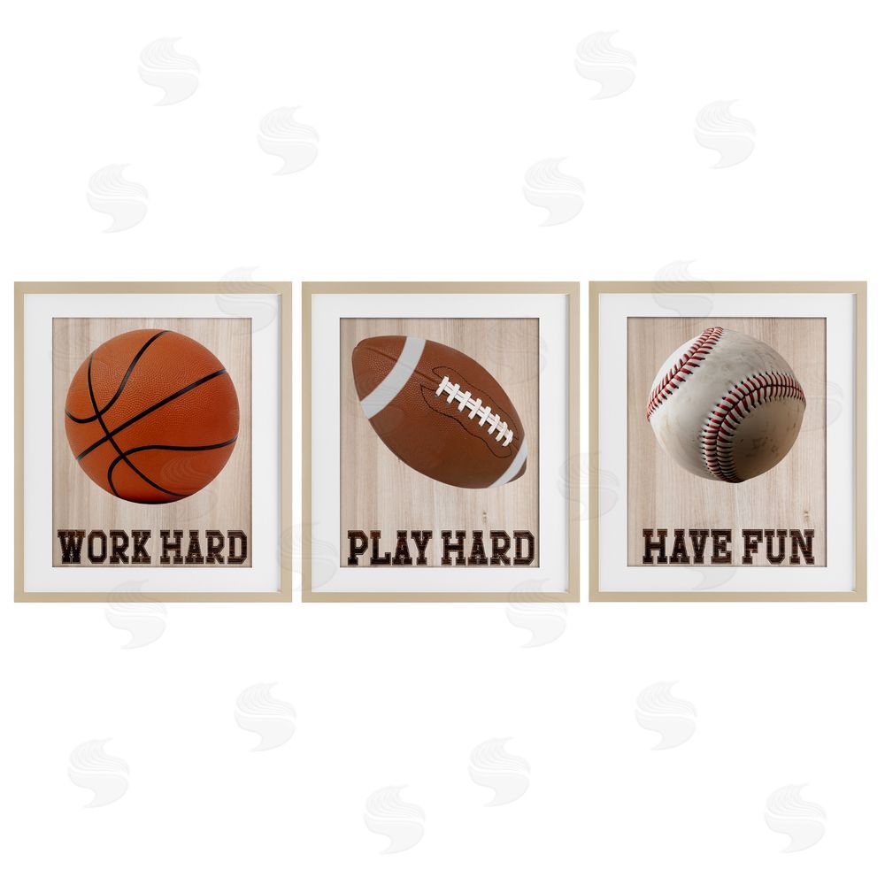 Marcus Prime Motivational Sports Words Birch Framed Print Under Glass Set