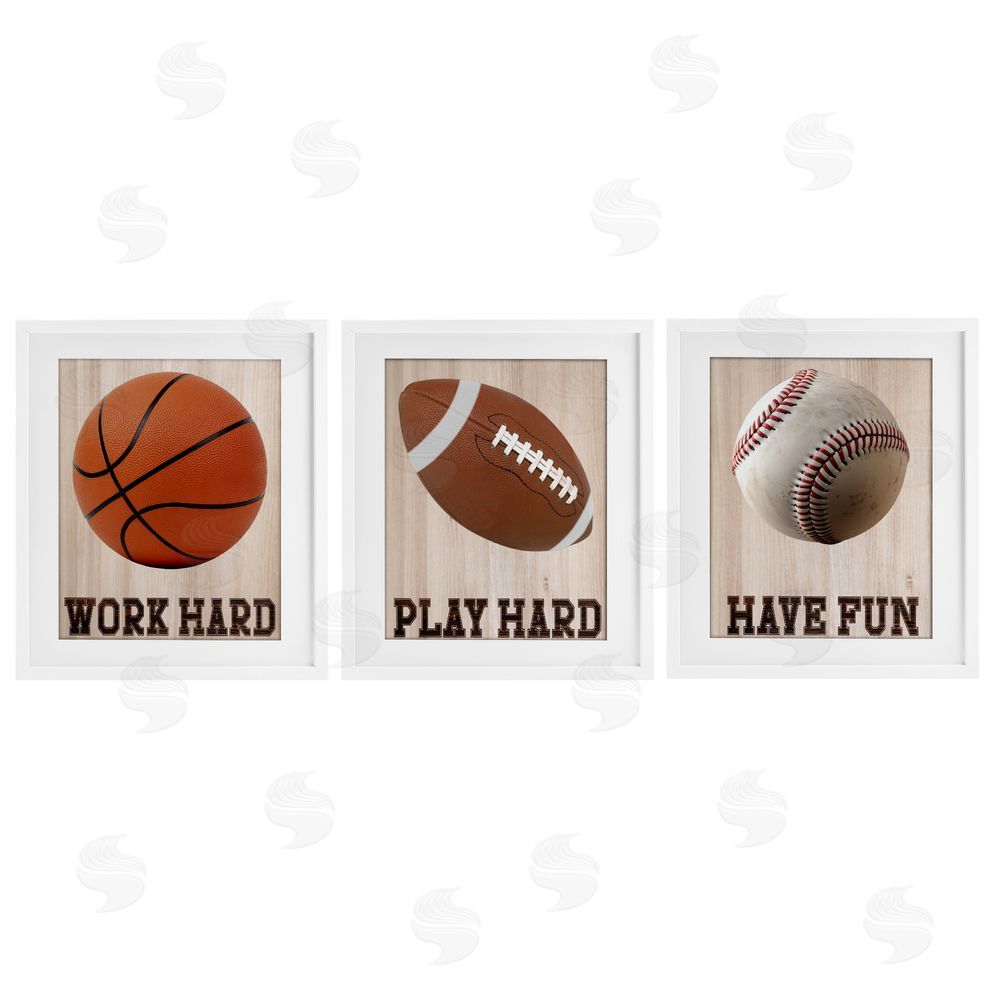 Marcus Prime Motivational Sports Words White Framed Print Under Glass Set