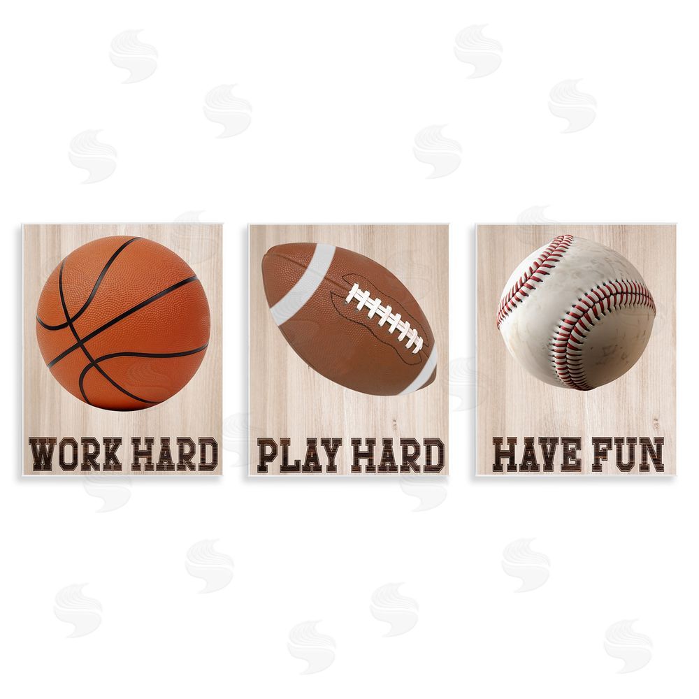 Marcus Prime Motivational Sports Words Wall Plaque Printed Art Set